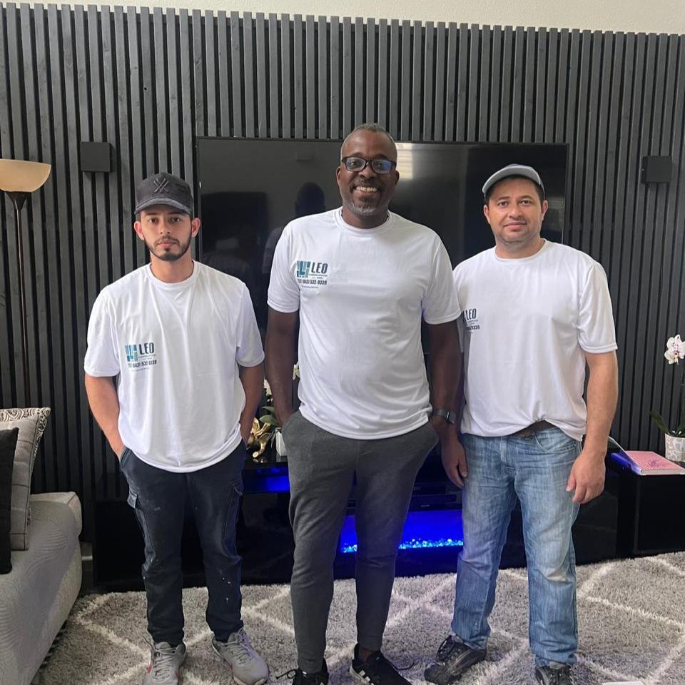 group picture of leo flooring service