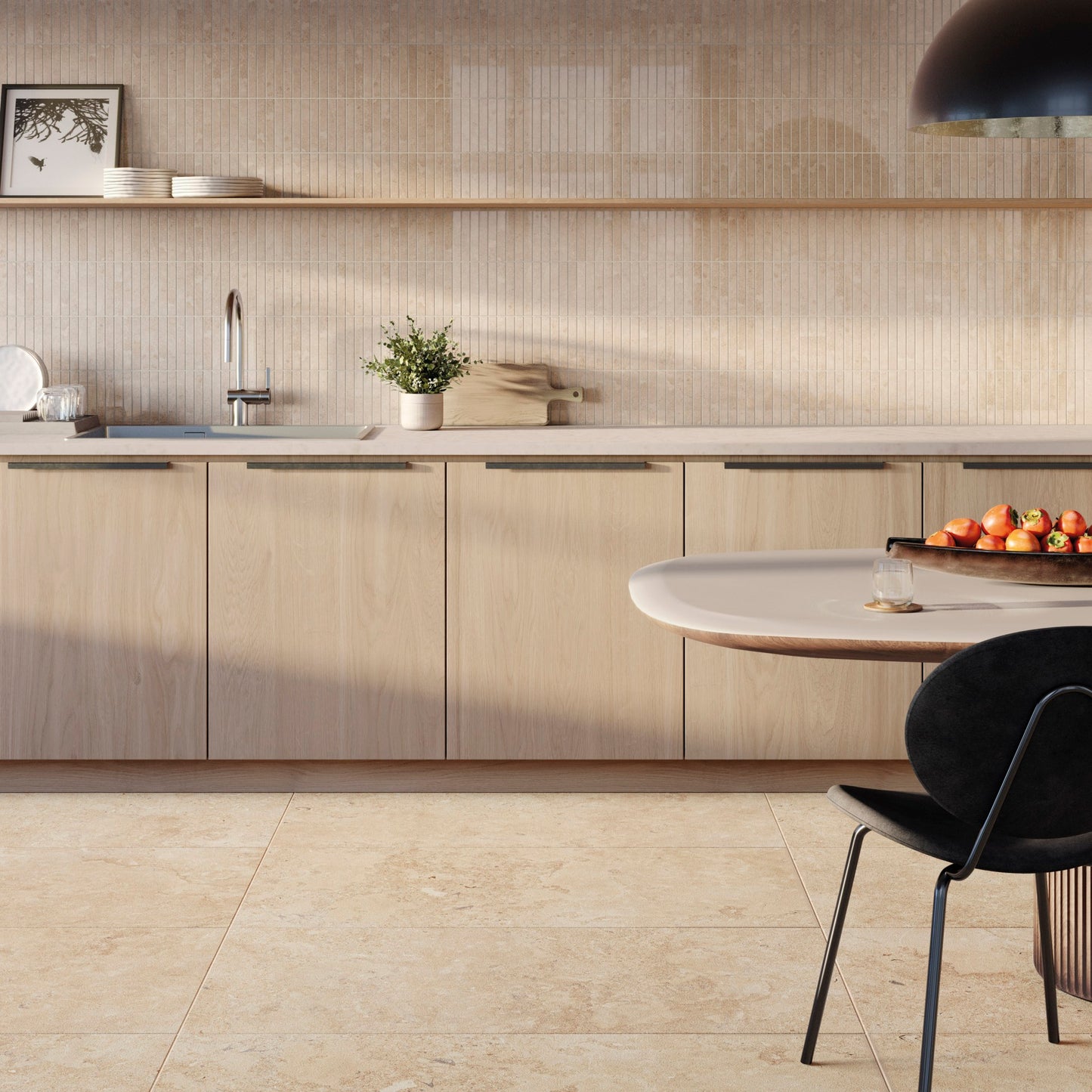 This is a kitchen room scene with norian sand.