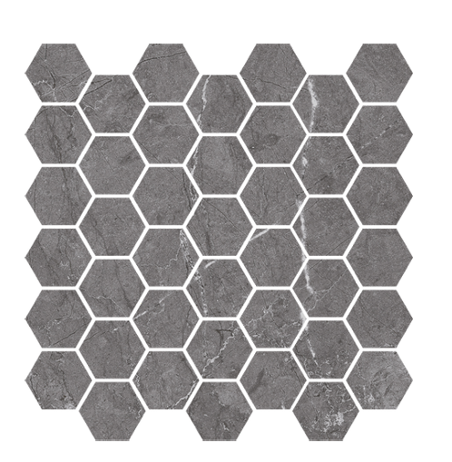 sundara-2 in hex mosaic in the color lava