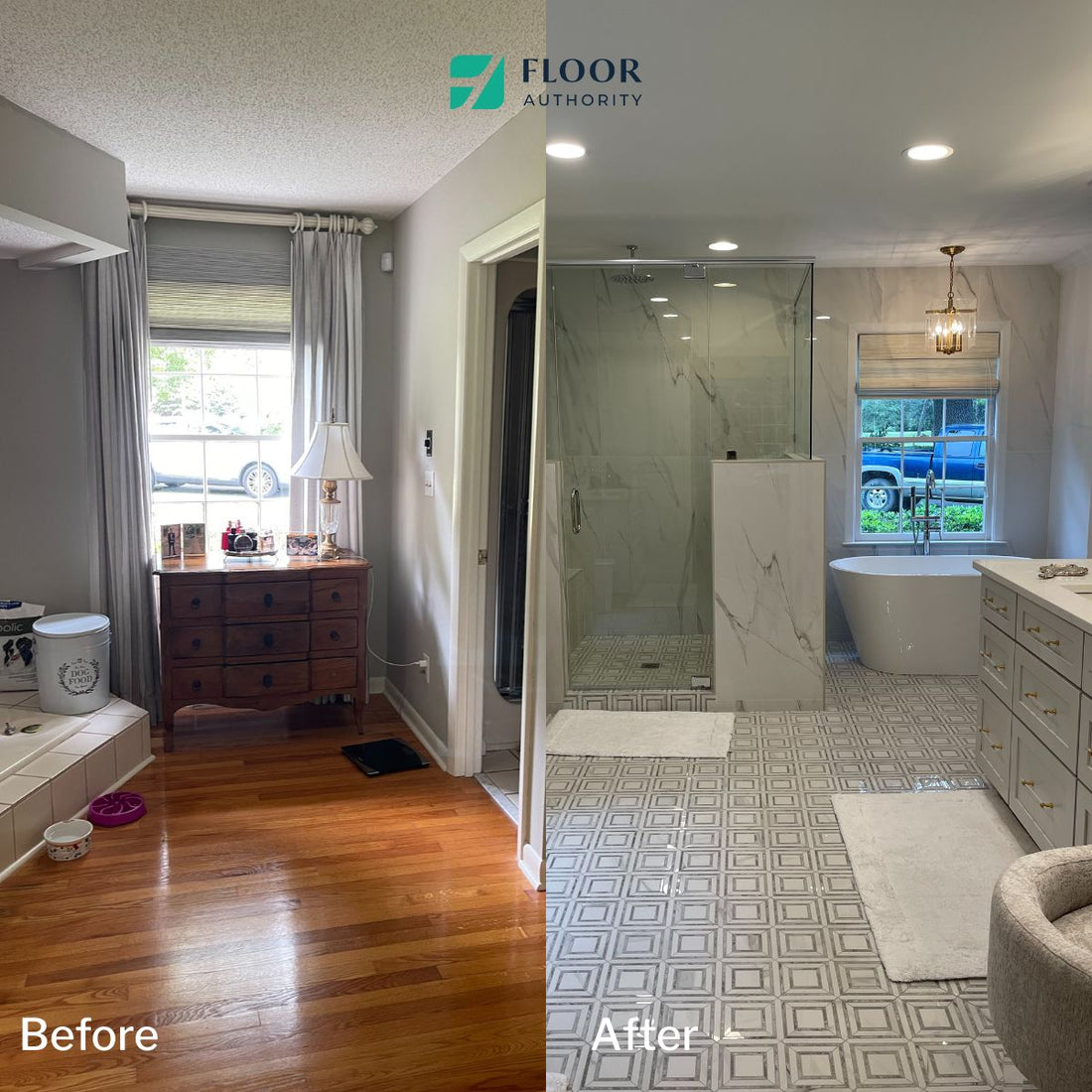 Bathroom Remodel before and after photos