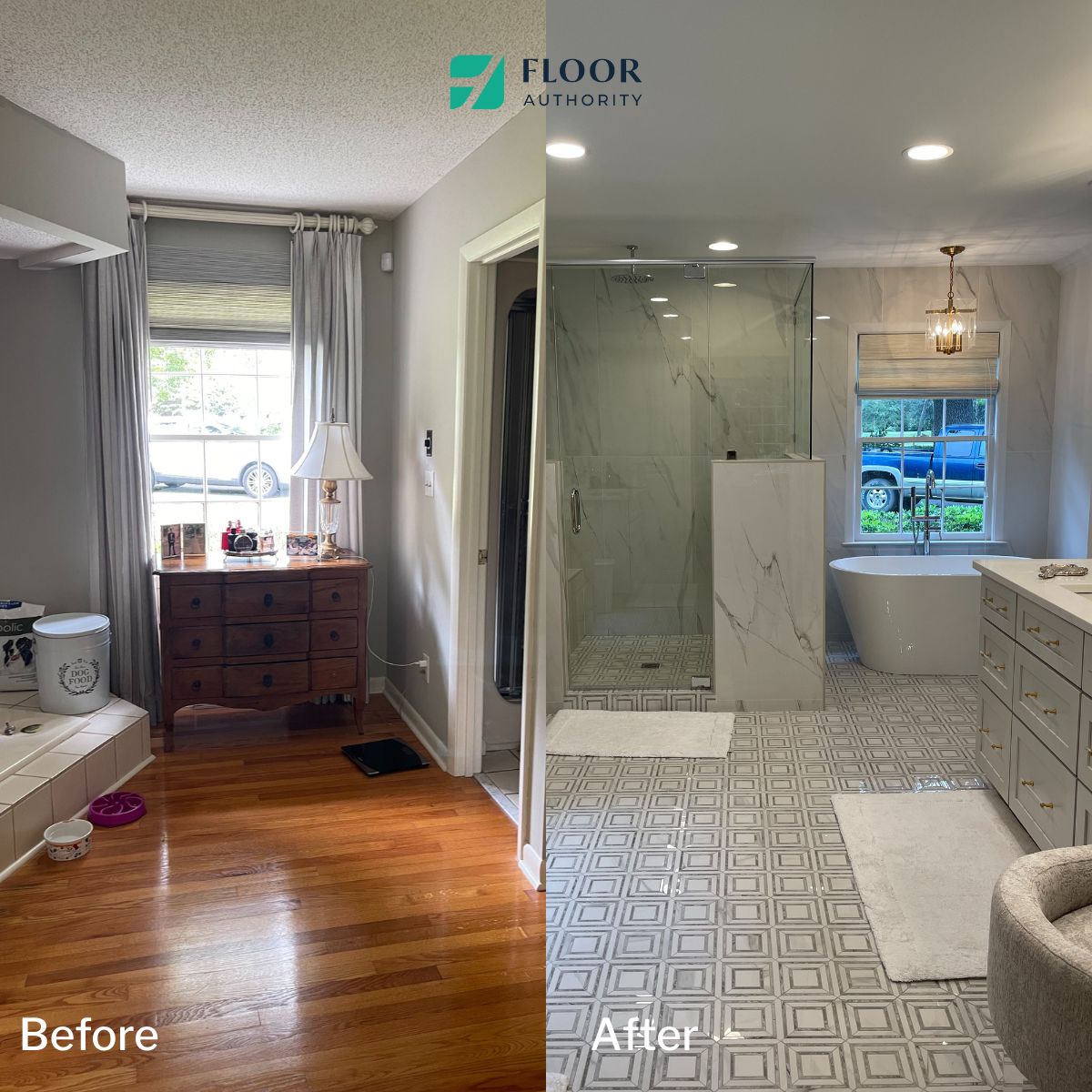 Bathroom Remodel before and after photos