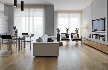 luxury vinyl plank flooring in living room