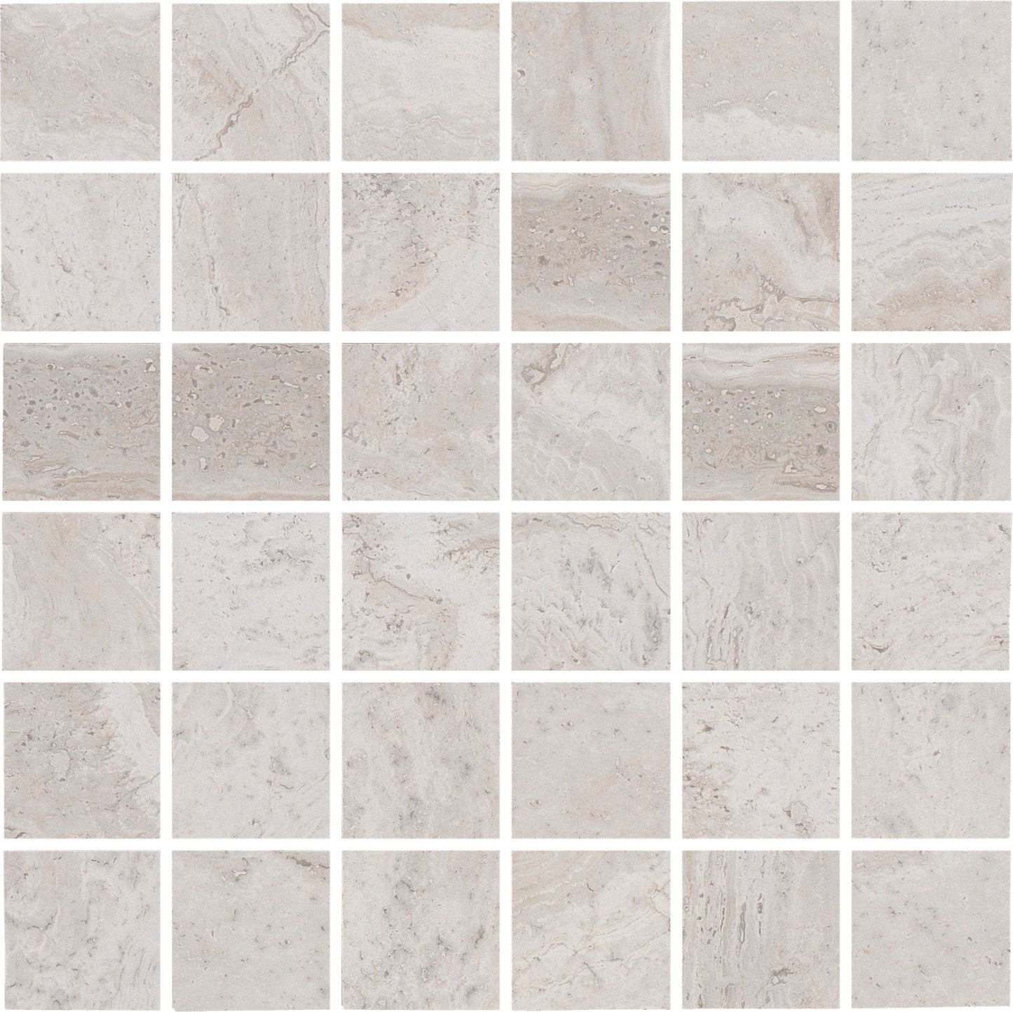 This is an up-close image of the tile rocca di roma in the color silver